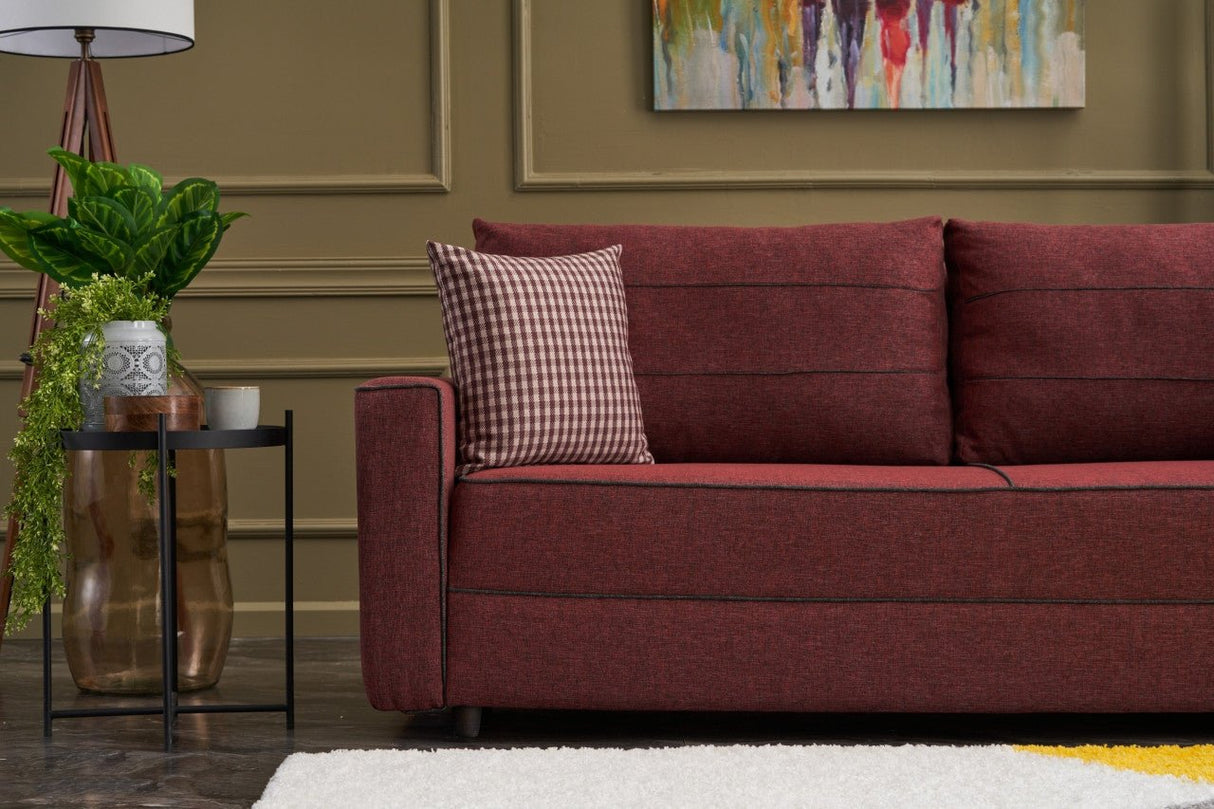 3-Sitzer-Schlafsofa Ece Claret Red