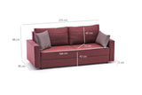 3-Sitzer-Schlafsofa Ece Claret Red