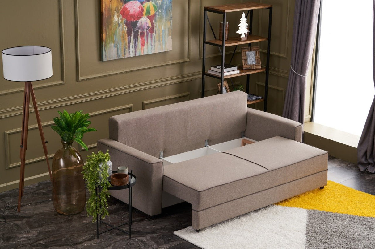 3-Sitzer-Schlafsofa Ece Creme