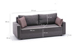 3-Sitzer-Schlafsofa Ece Brown