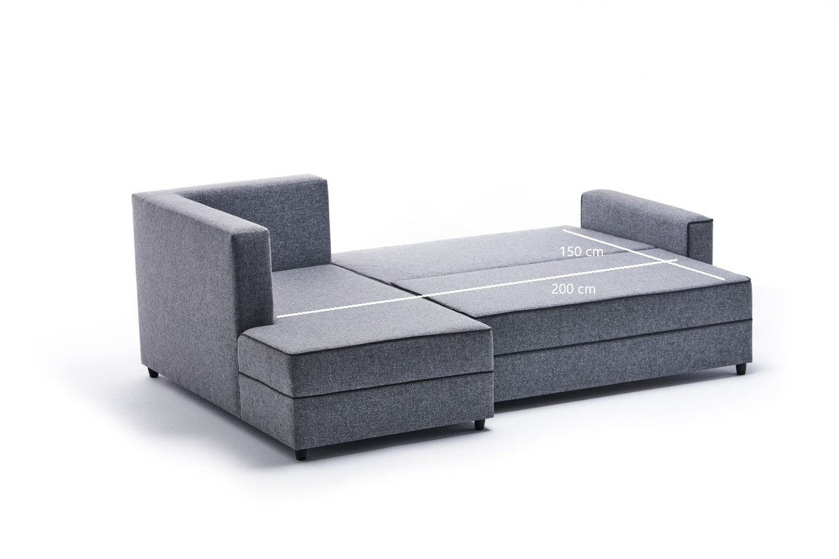 Ecksofa mit Schlaffunktion Links Ece Grey