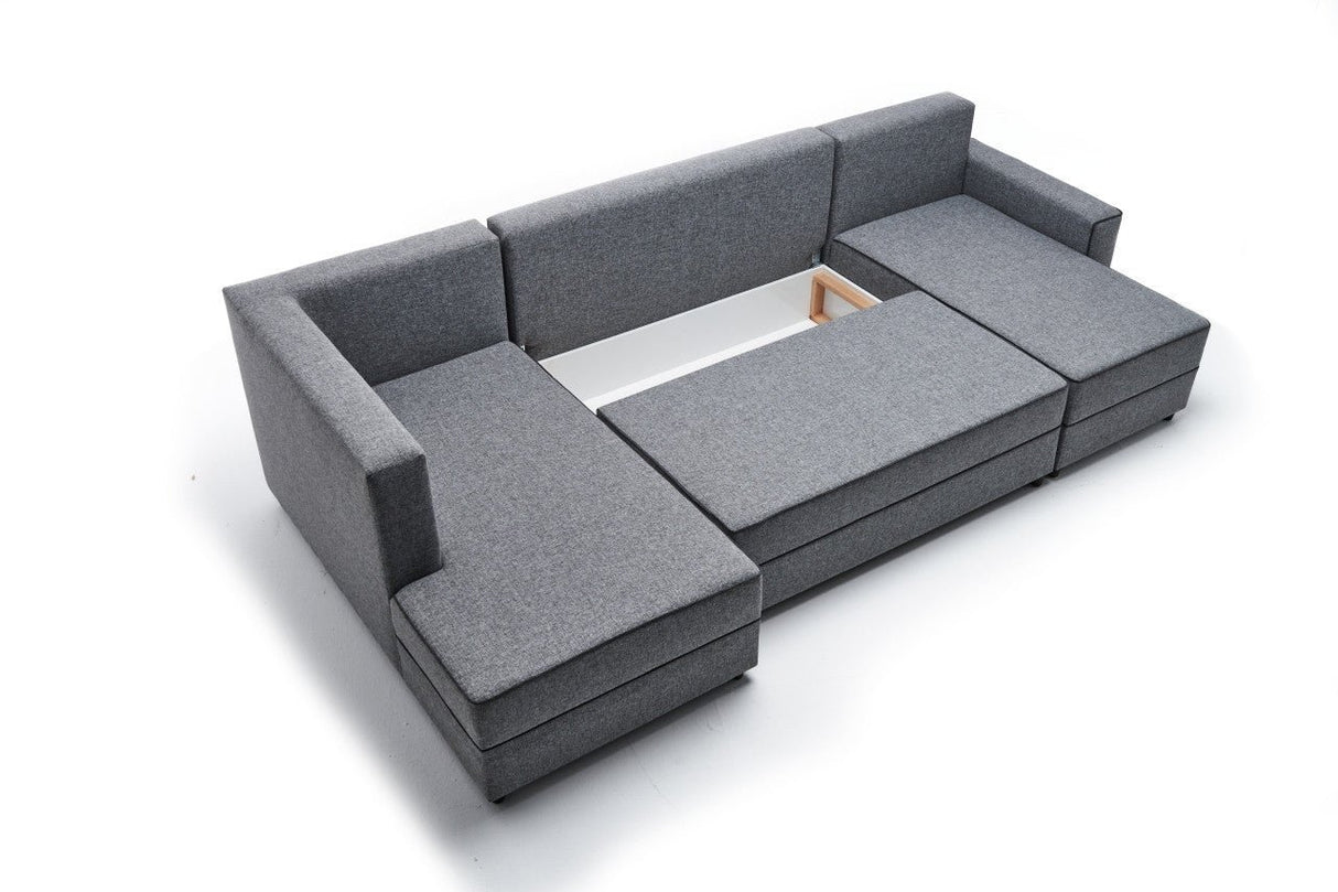 Ecksofa mit Schlaffunktion Ece Grey