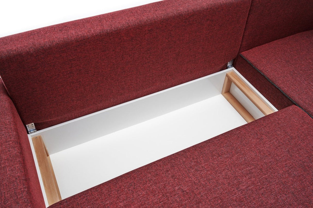 Ecksofa mit Schlaffunktion Ece Claret Red