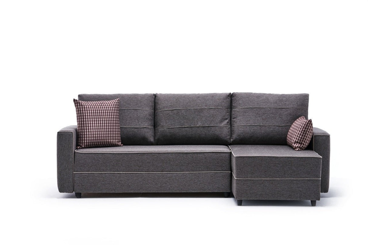 Ecksofa mit Schlaffunktion Rechts Ece Brown