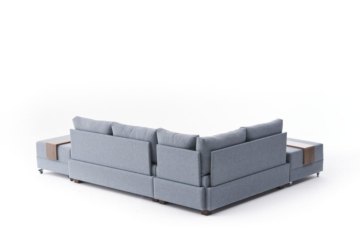 Ecksofa mit Schlaffunktion Left Fly Blue