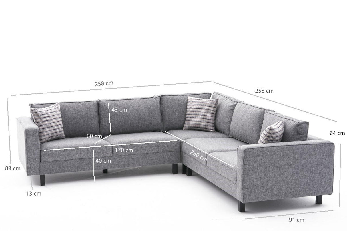 Ecksofa Bare Grey