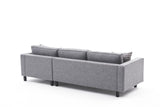 Ecksofa rechts blank grau