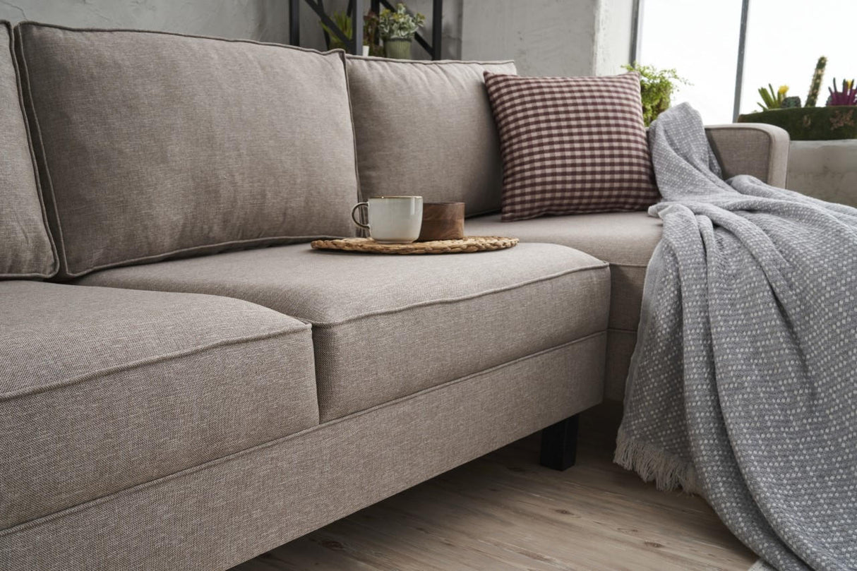 Ecksofa Rechts Bare Cream