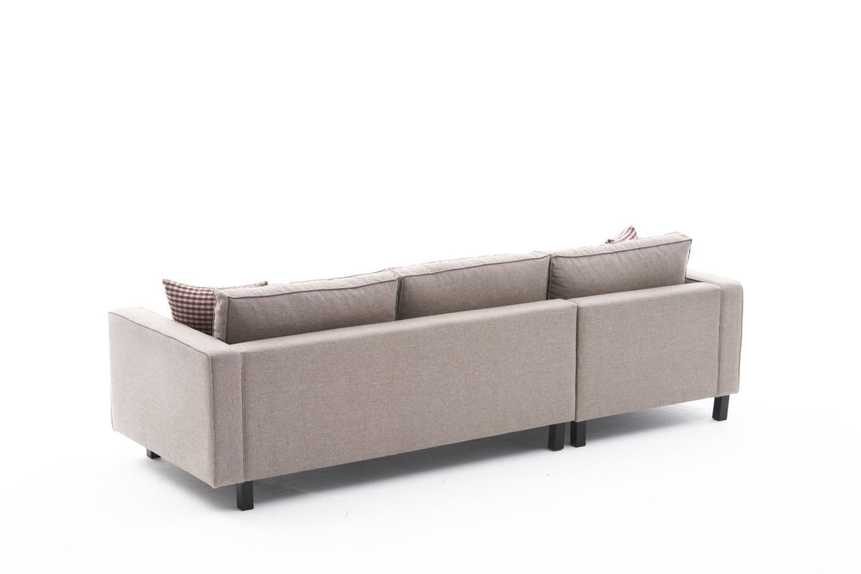 Ecksofa links blank Creme