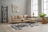 Ecksofa rechts blank creme