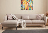 Ecksofa links mit Schlaffunktion Venus Cream