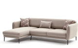 Ecksofa links mit Schlaffunktion Venus Cream