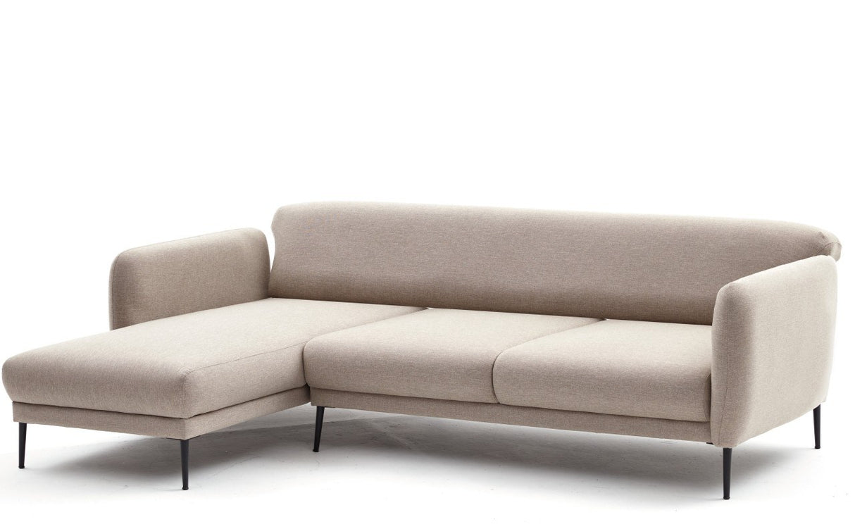 Ecksofa links mit Schlaffunktion Venus Cream