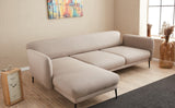 Ecksofa links mit Schlaffunktion Venus Cream