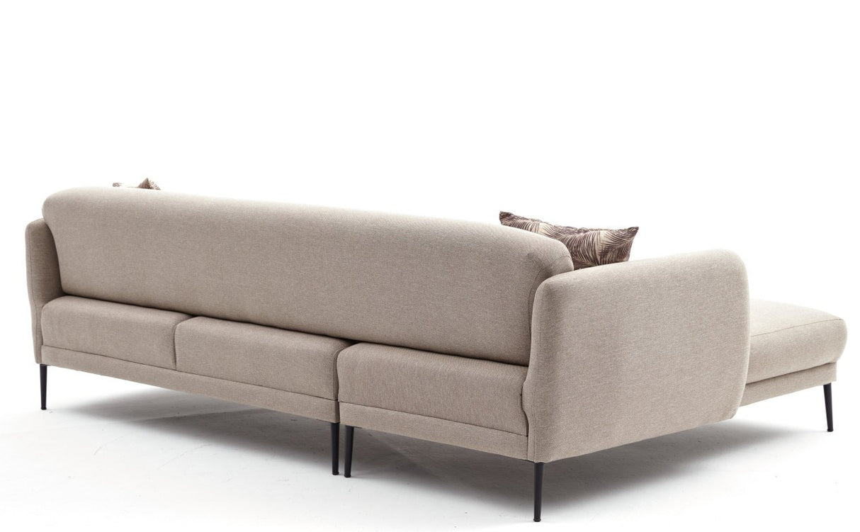 Ecksofa links mit Schlaffunktion Venus Cream