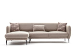 Ecksofa links mit Schlaffunktion Venus Cream