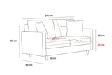 3-Sitzer-Sofa Eva Grey