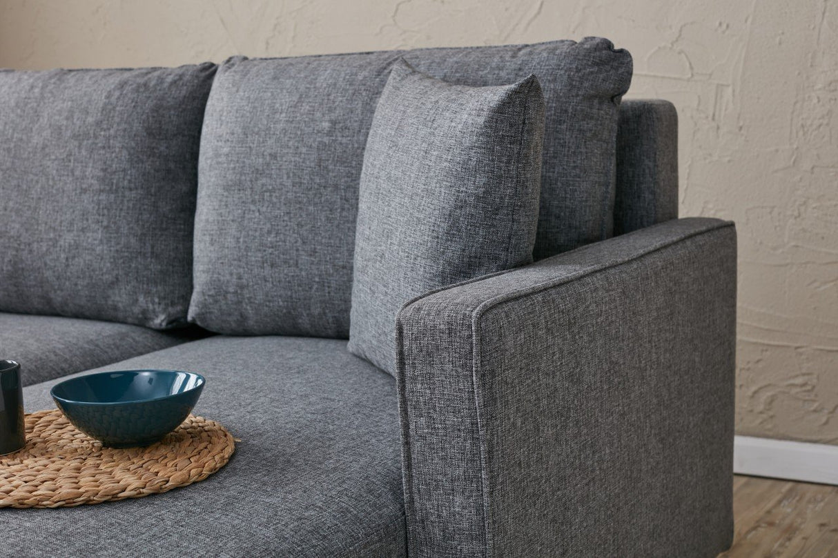 3-Sitzer-Schlafsofa Eva Grey