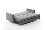 3-Sitzer-Schlafsofa Eva Grey