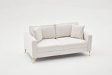 2-Sitzer-Sofa Berlin Creme Gold