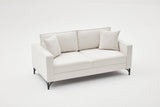 2-Sitzer-Sofa Berlin Creme Schwarz