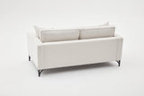 2-Sitzer-Sofa Berlin Creme Schwarz