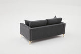 2-Sitzer-Sofa Berlin Anthrazit Gold