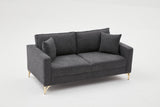 2-Sitzer-Sofa Berlin Anthrazit Schwarz