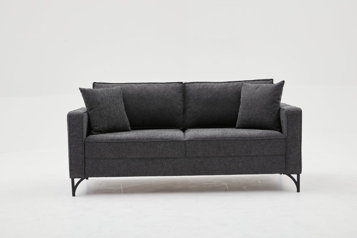 2-Sitzer-Sofa Berlin Anthrazit Schwarz