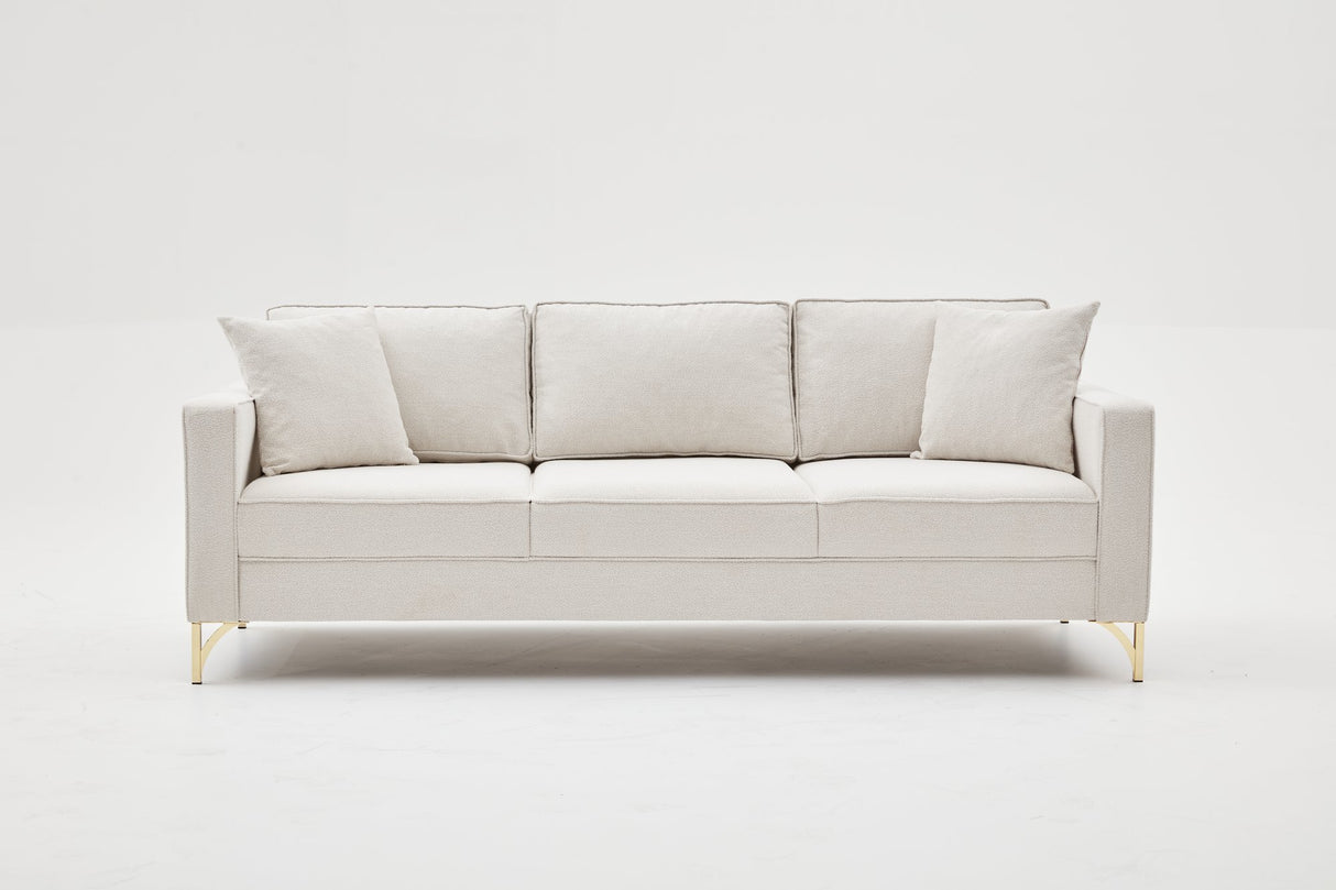 3-Sitzer-Sofa Berlin Creme Gold