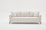 3-Sitzer-Sofa Berlin Creme Schwarz