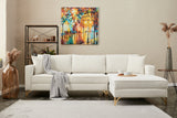 Ecksofa rechts Berlin Creme Gold