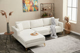 Ecksofa links Berlin Creme Gold