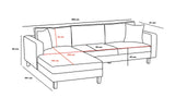 Ecksofa rechts Berlin Anthrazit Gold