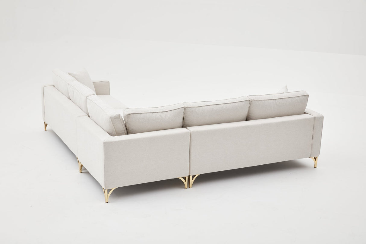 Ecksofa Berlin Creme Gold