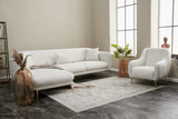 Ecksofa mit Schlaffunktion Links Simena Cream - Golden Leg