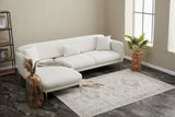 Ecksofa mit Schlaffunktion Links Simena Cream - Golden Leg