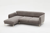 Ecksofa mit Schlaffunktion Links Simena Grey - Golden Leg