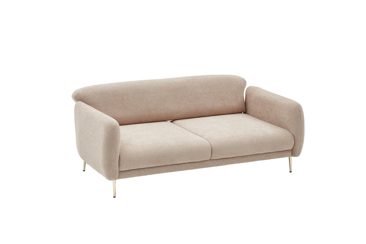 3-Sitzer-Schlafsofa Simena Beige Gold