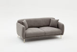 3-Sitzer-Schlafsofa Simena Grey Gold