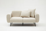 2-Sitzer-Sofa, seitlich, Creme