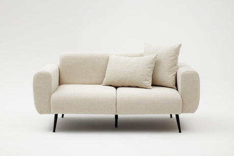 2-Sitzer-Sofa, seitlich, Creme