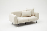 2-Sitzer-Sofa, seitlich, Creme