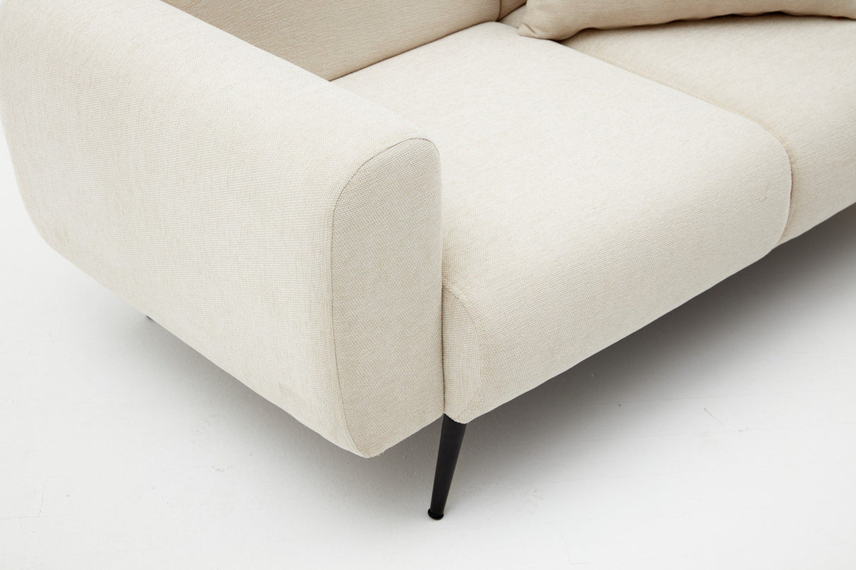 2-Sitzer-Sofa, seitlich, Creme