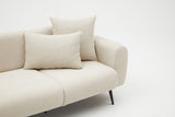 3-Sitzer-Sofa, seitlich, Creme