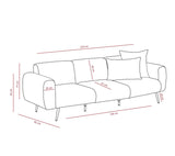 3-Sitzer-Sofa seitlich Anthrazit