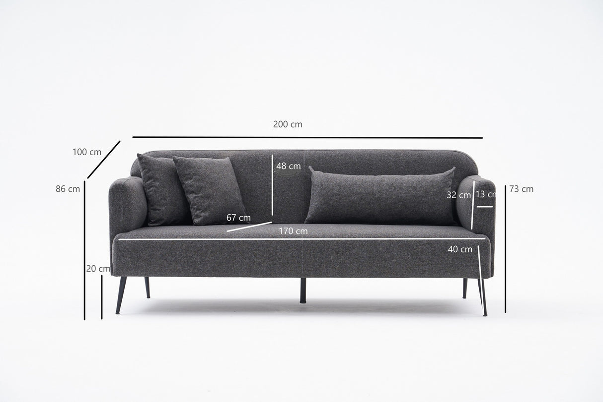 3-Sitzer-Sofa Revos Anthrazit