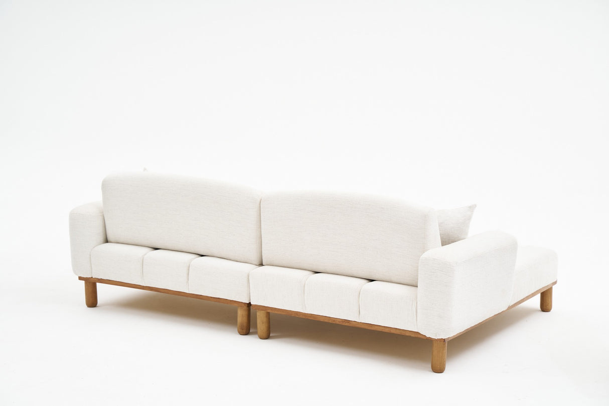 Ecksofa links Rens Creme