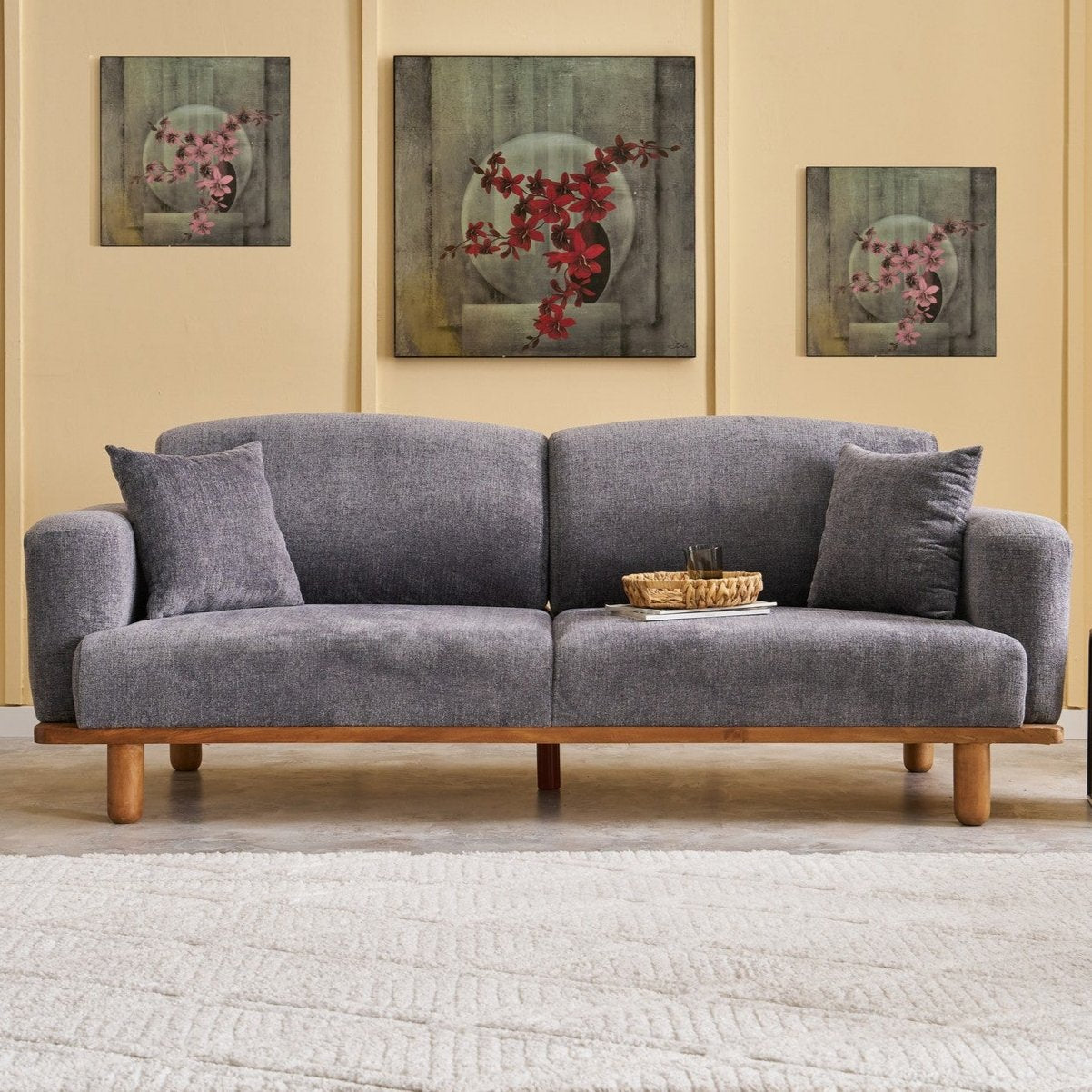 Gray couch modern hotsell