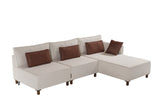 Ecksofa mit Schlaffunktion Rechts Matris Beige